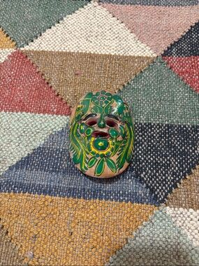 Vintage handmade Mexican Folk Art Mask Hanging Wall Art